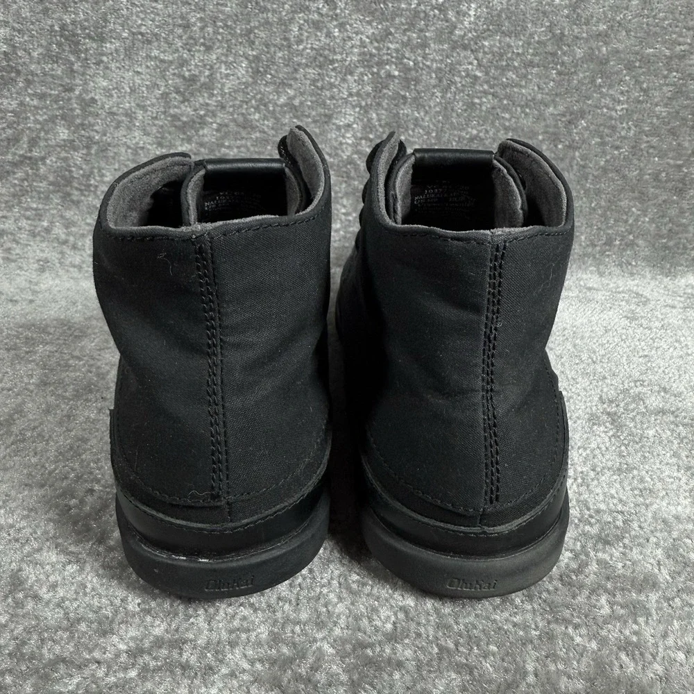Olukai Nalukai‎ Kapa Boot Men's 9 Black Canvas Waxed Chukka Ankle Lace Up
